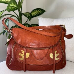 Vintage Marc By Marc Jacobs Natasha Petal To The Metal Rust Crossbody Bag Purse